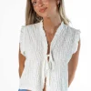 Blusa Abierta Nido Abeja Blanco