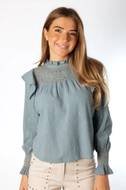 Blusa Bambula Gold Azul