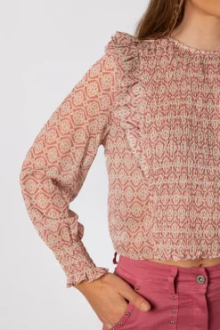 Blusa Delight Volantes Rosa