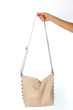 Bolso Wherever Tachuelas Beige