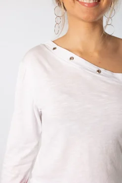 Camiseta Asimétrica Anillas Blanco