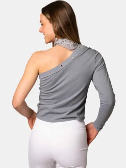 Camiseta Asimétrica Anillas Gris