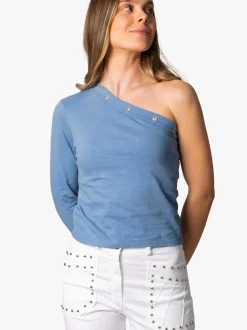 Camiseta Asimétrica Anillas Azul