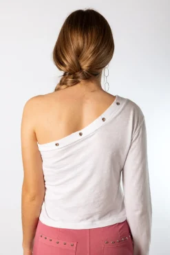 Camiseta Asimétrica Anillas Blanco