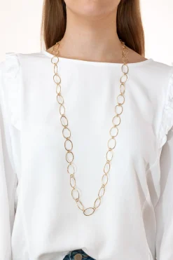 Collar Largo Arandelas Dorado