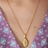 Collar Largo Virgen Dorado