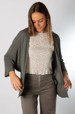 Cárdigan Lurex Gris