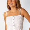 CropTop Botones Blanco