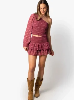 Falda Doble Volante Indie Blush