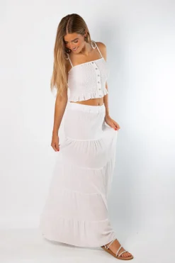 Falda Ibiza Brillo Blanco