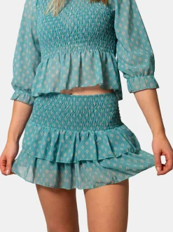 Falda Pant Volantes Daisy Verde