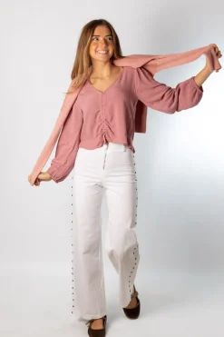 Pantalón Stars Cremallera Blanco