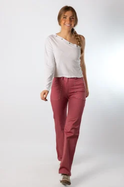 Pantalón Tachuelas Front & Back Blush