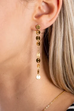 Pendientes largos medallas