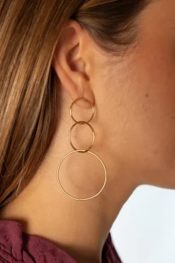 Pendientes Trinity Dorado