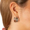 Pendientes Triple Aro Plateado