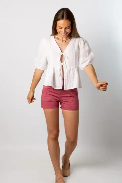 Short Cremallera Bolsillos Rosa