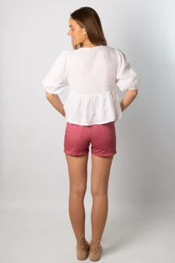 Short Cremallera Bolsillos Rosa