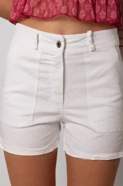 Short Tachuelas Back Blanco