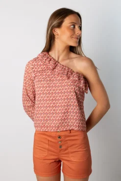 Top Asimétrico Fortune Rosa