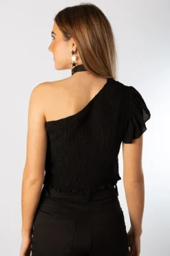 Top Essential Asimétrico Cinta Negro